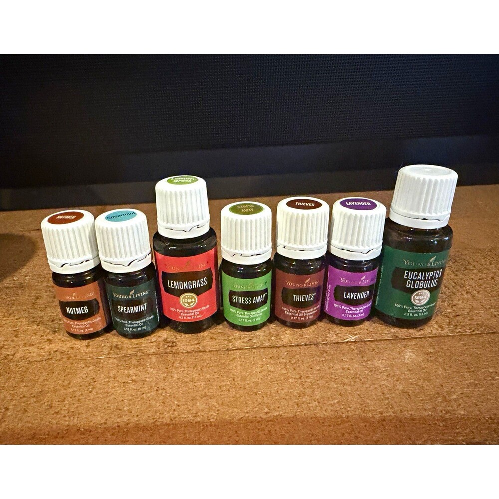 Young Living Essential Oil Lot of 7 Thieves Lemongrass Stress Away